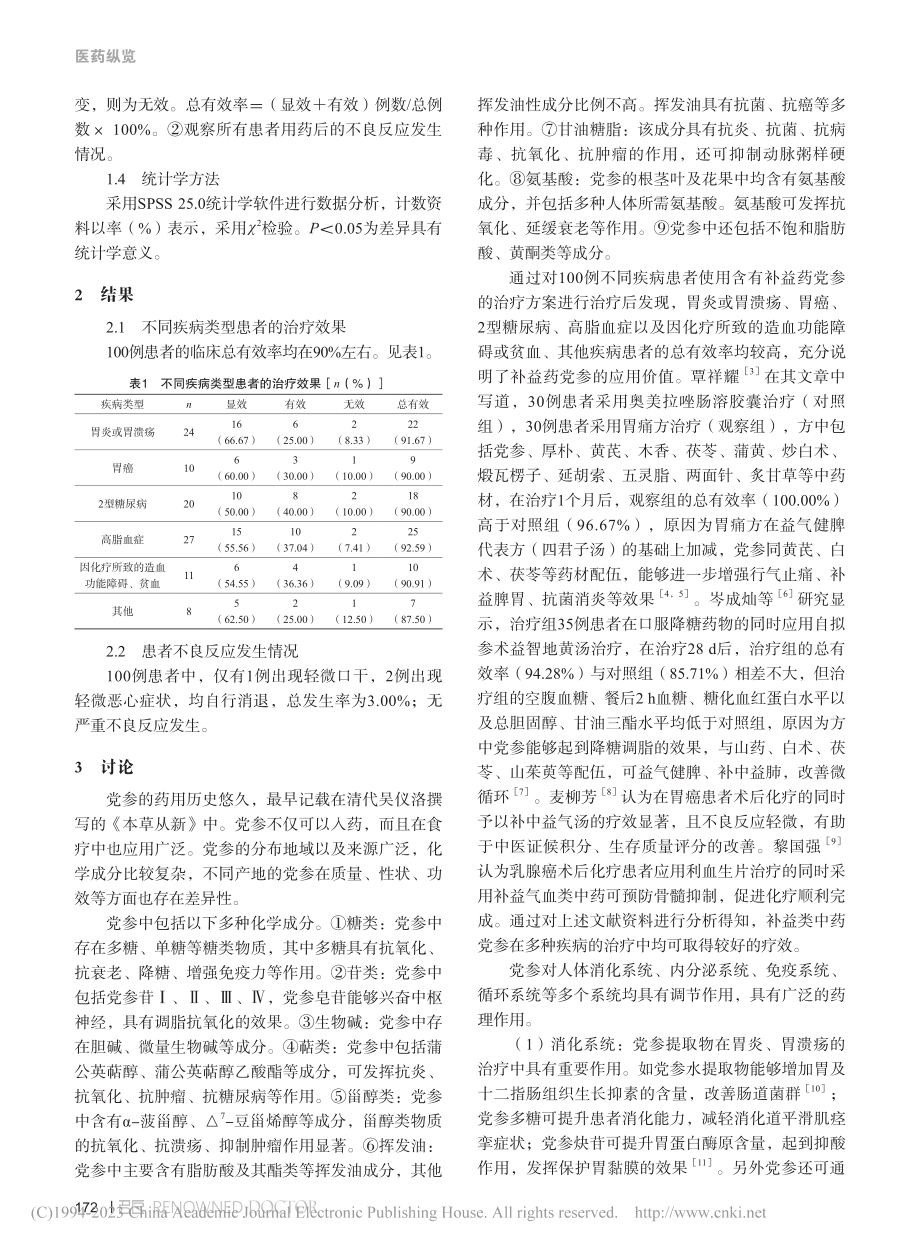 补益药党参的临床应用效果_袁锦欢.pdf_第2页