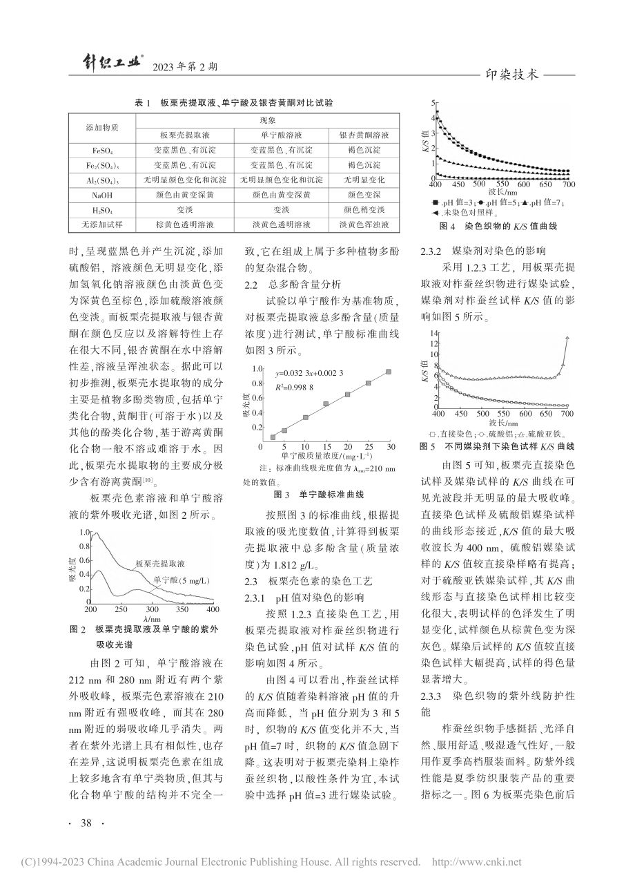 板栗壳色素的成分及对柞蚕丝的染色研究_贾艳梅.pdf_第3页