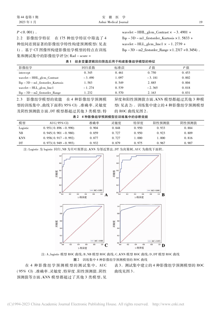 不同机器学习模型鉴别结肠型...罗恩病与溃疡性结肠炎的价值_杜晨.pdf_第3页