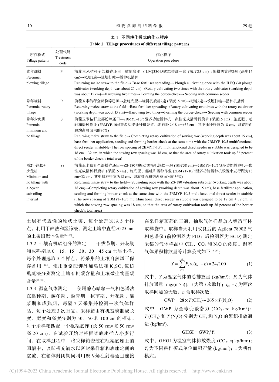 不同耕作模式下麦田土壤温室气体排放和小麦产量_陈甜.pdf_第3页