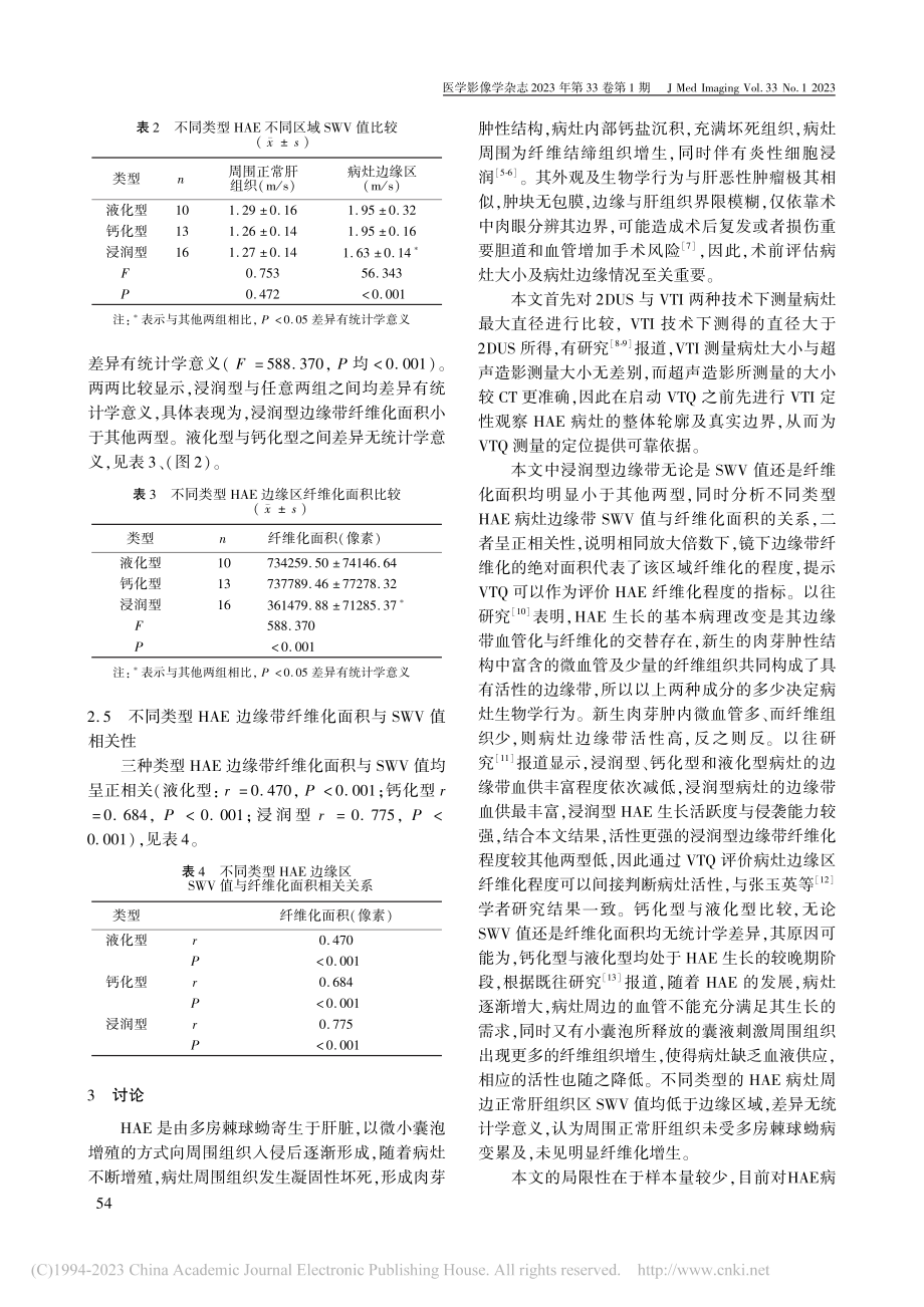 不同类型肝泡型包虫病灶边缘...检查与病理组织学相关性研究_尹秋萍.pdf_第3页