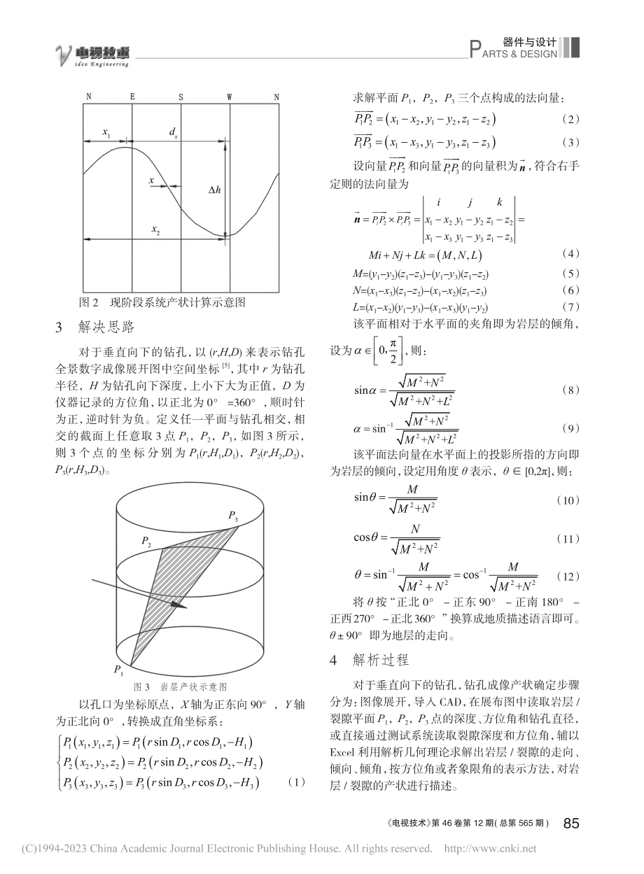 钻孔数字全景成像产状提取应用研究_徐洋.pdf_第3页