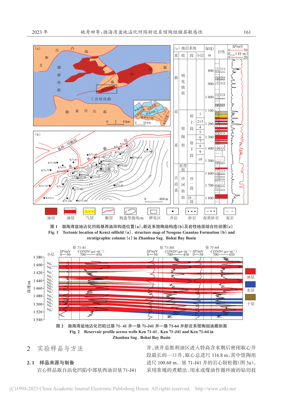 渤海湾盆地沾化凹陷新近系馆陶组储层敏感性_姚秀田.pdf_第3页