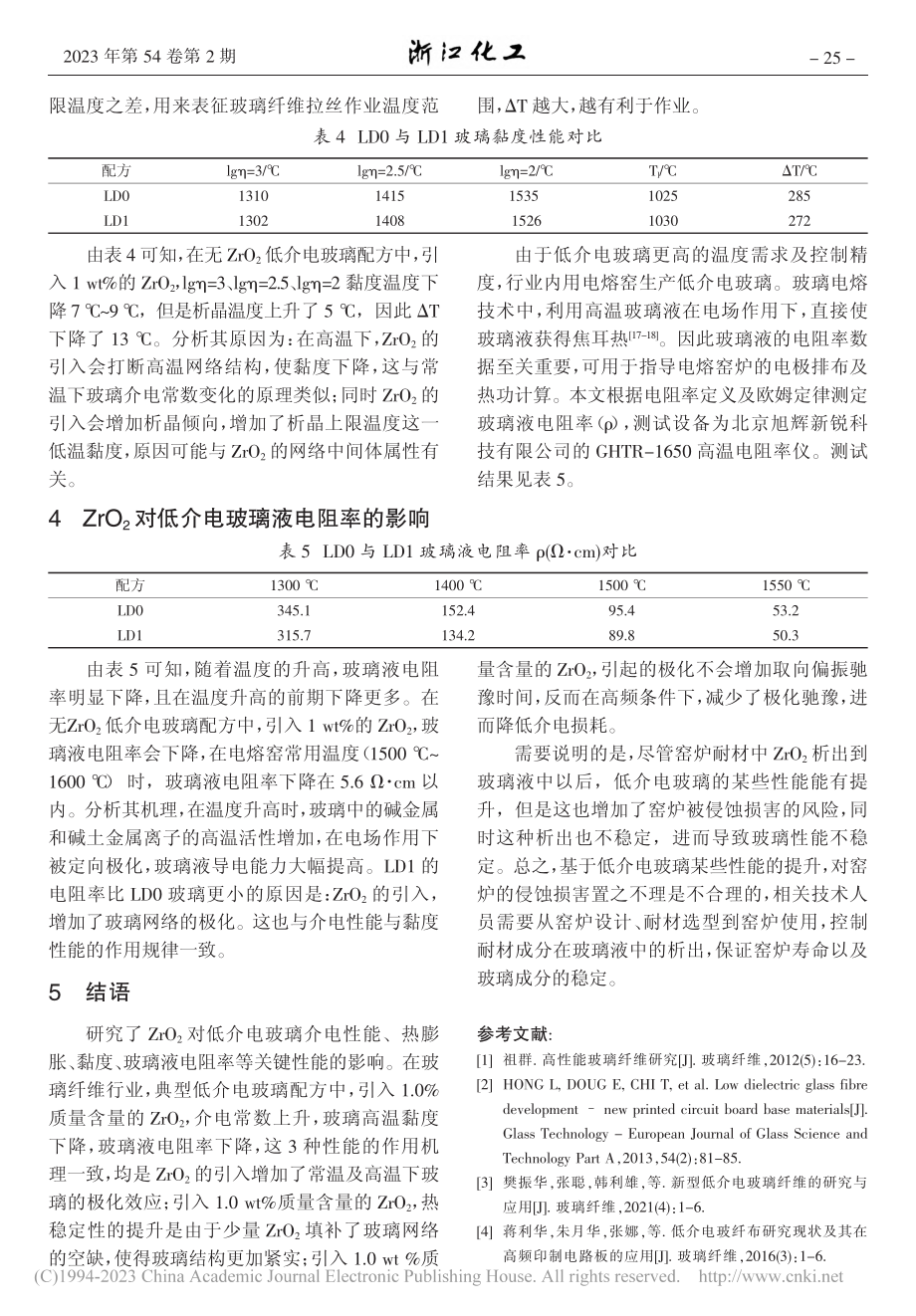 ZrO_2对低介电玻璃纤维性能影响研究_柏晓强.pdf_第3页