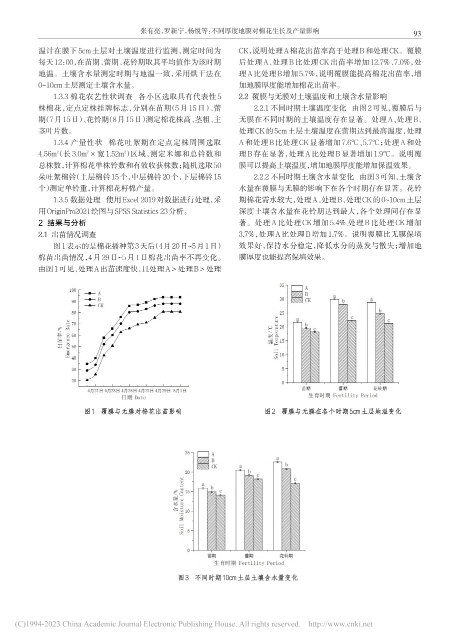 不同厚度地膜对棉花生长及产量影响_张有亮.pdf_第2页