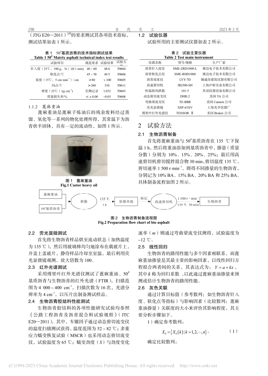 蓖麻重油制备生物沥青及其性能研究_张二毛.pdf_第2页