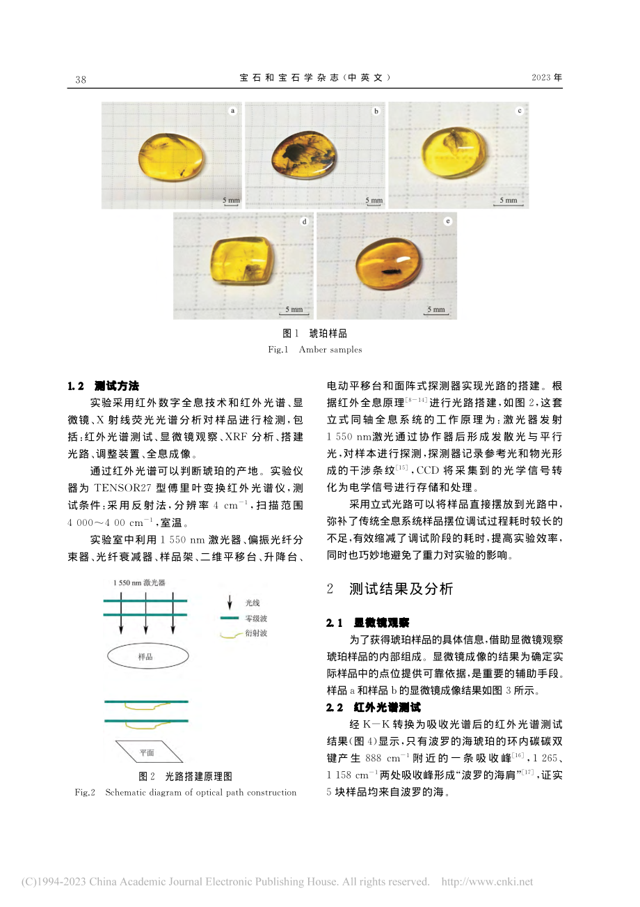 波罗的海琥珀的红外全息成像研究初探_么远.pdf_第3页