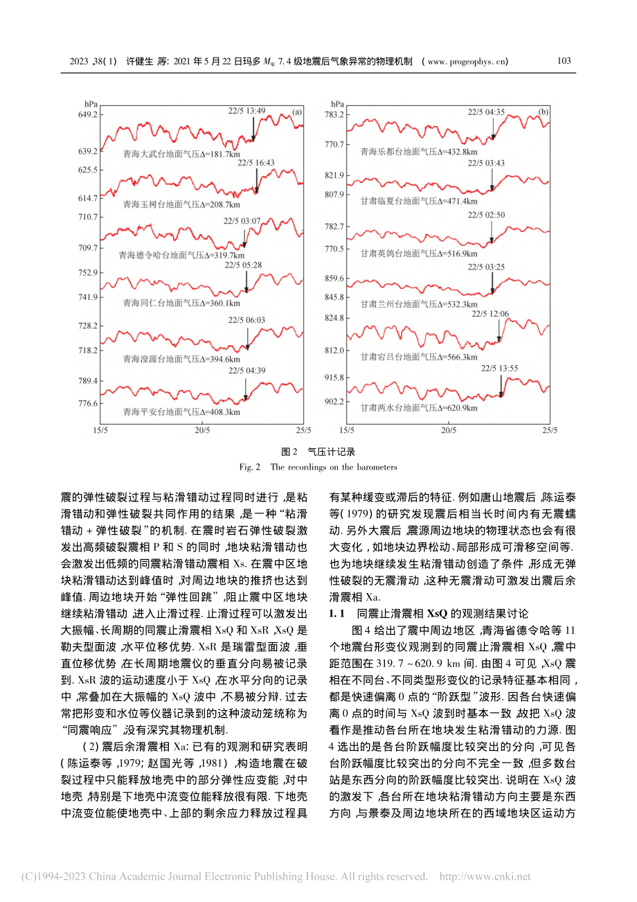 2021年5月22日玛多M...级地震后气象异常的物理机制_许健生.pdf_第3页