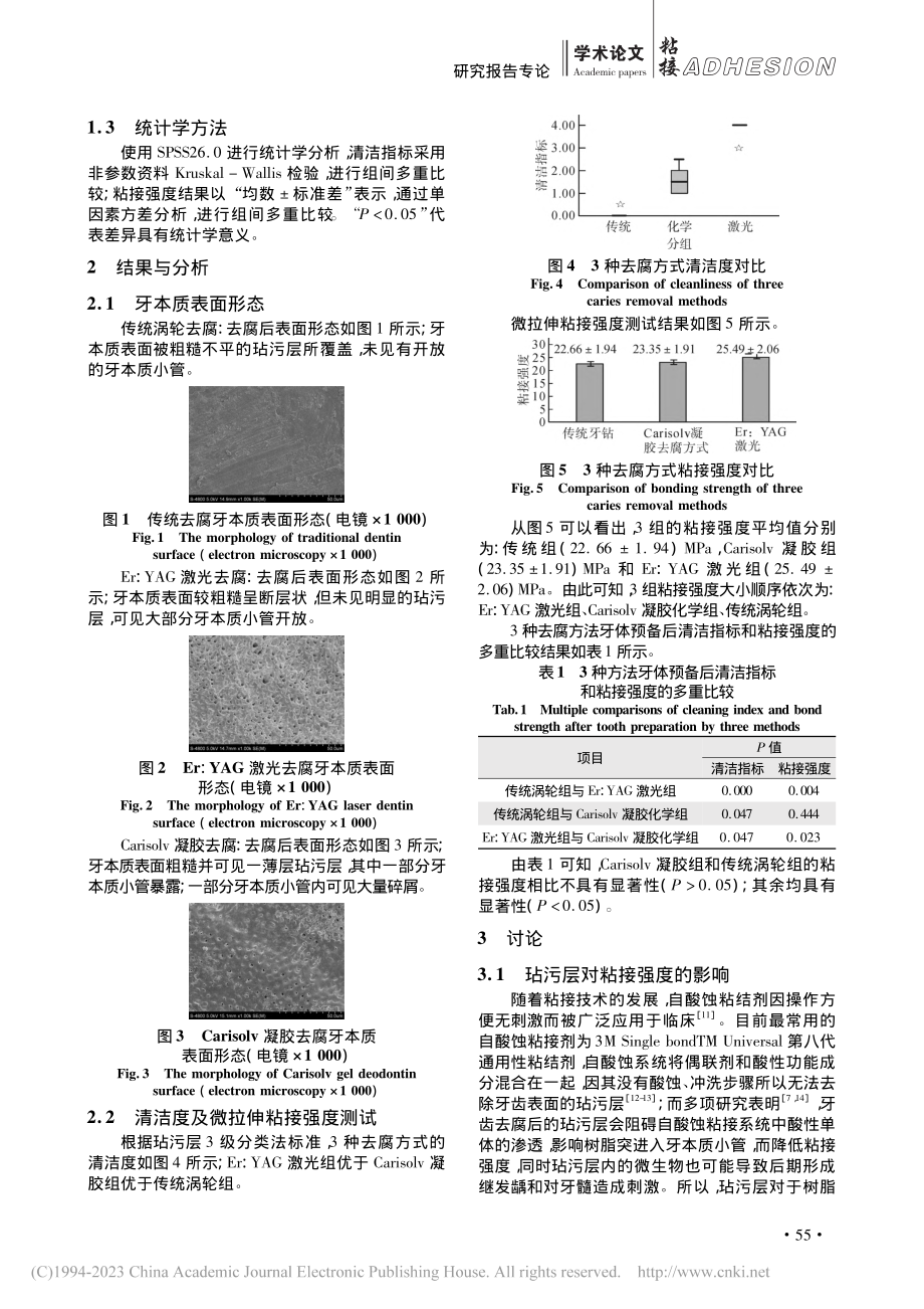 不同去腐方式对自酸蚀粘结剂的分组比较与粘接强度测试_董鑫.pdf_第3页