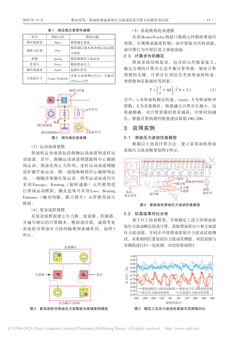 柴油机滑油系统压力波动仿真计算方法研究及应用_曹应佳.pdf_第3页