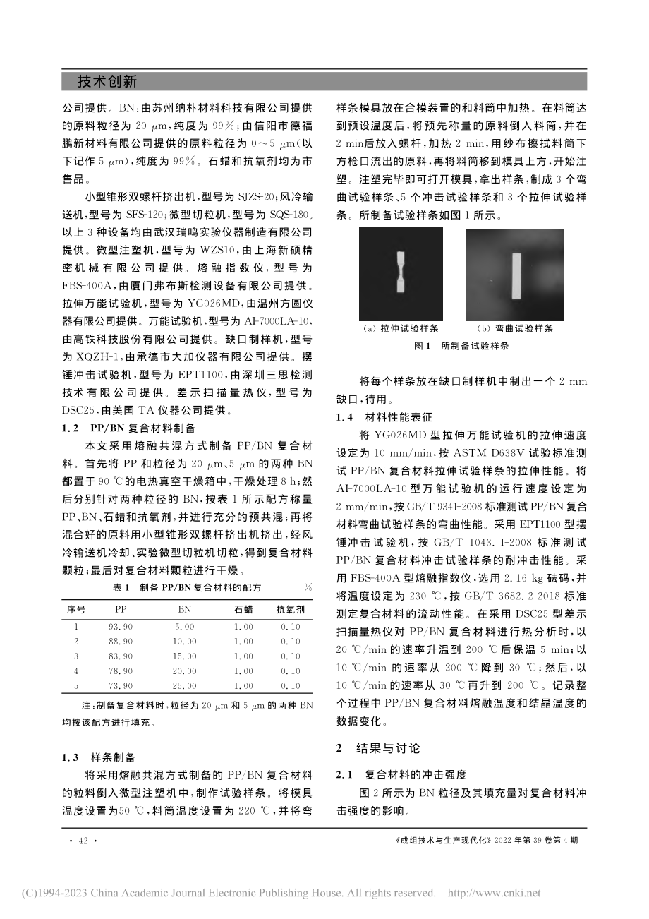 不同粒径氮化硼对聚丙烯复合材料性能的影响_靳月红.pdf_第2页