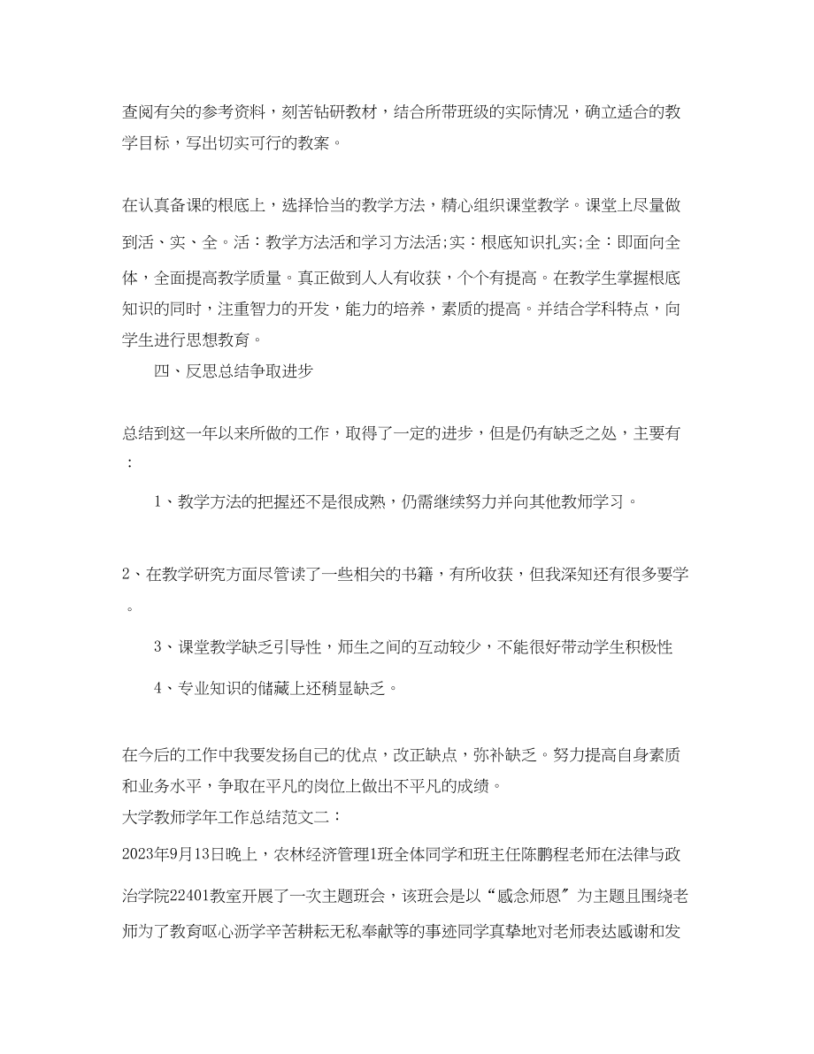 2023年大学教师学工作总结范文.docx_第3页