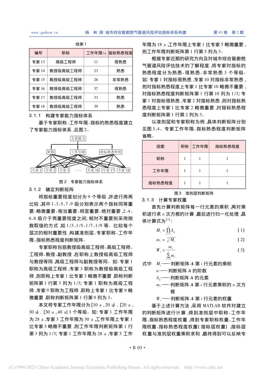 城市综合管廊燃气管道风险评估指标体系构建_杨林.pdf_第3页