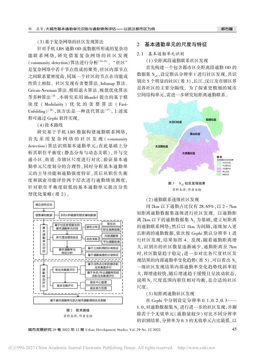 大城市基本通勤单元识别与通...效评估——以武汉都市区为例_郭亮.pdf_第3页