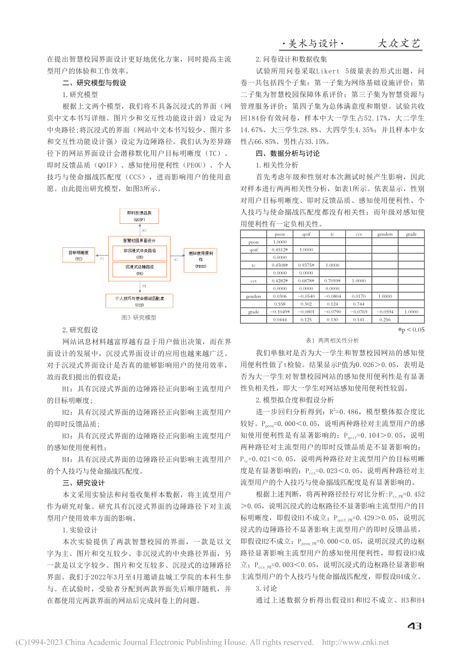 沉浸式界面设计影响主流型用户使用智慧校园的研究_胡旭.pdf_第2页