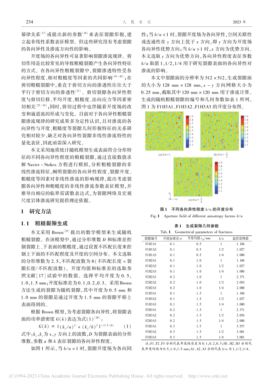 粗糙裂隙各向异性对非达西渗流特性的影响_马亚楠.pdf_第2页