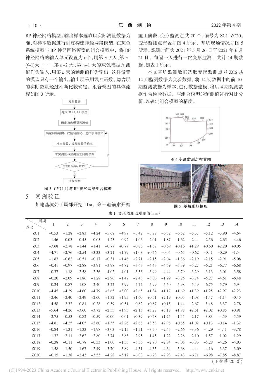 组合模型在基坑变形监测中的应用研究_王艳.pdf_第3页