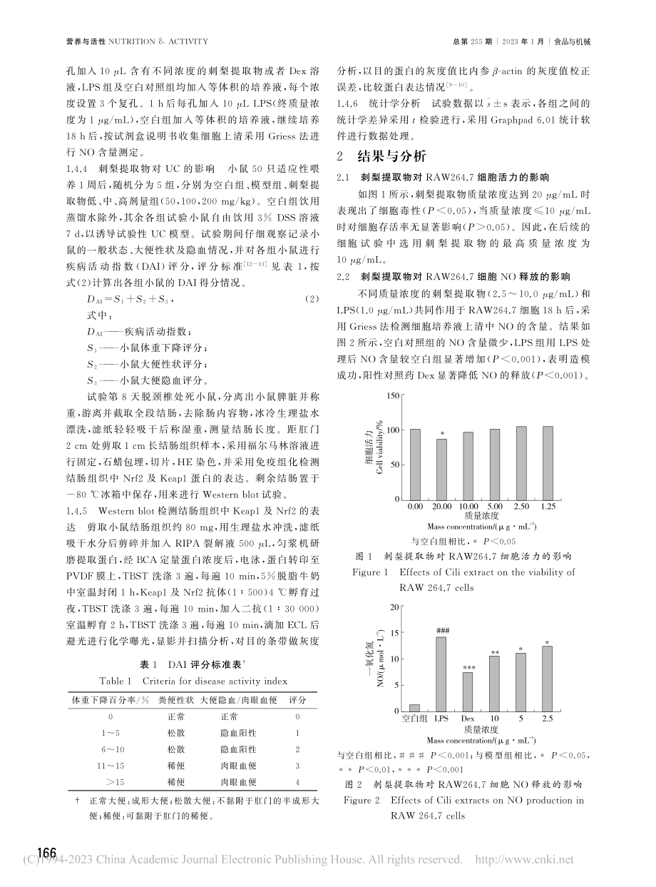 刺梨提取物抗炎活性及对溃疡性结肠炎小鼠的治疗作用_王丽.pdf_第3页