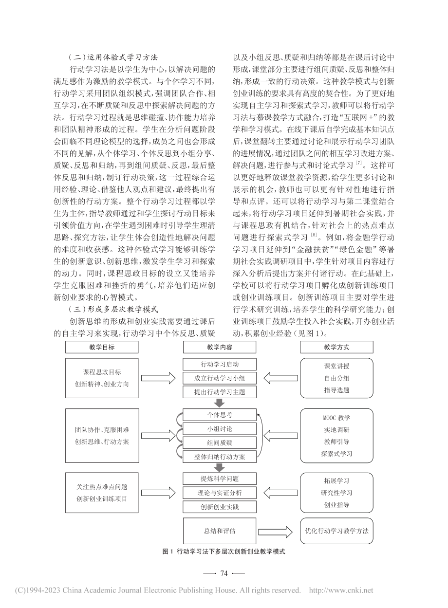 创新创业与课程思政融合机制构建——基于行动学习法_郑庆寰.pdf_第3页