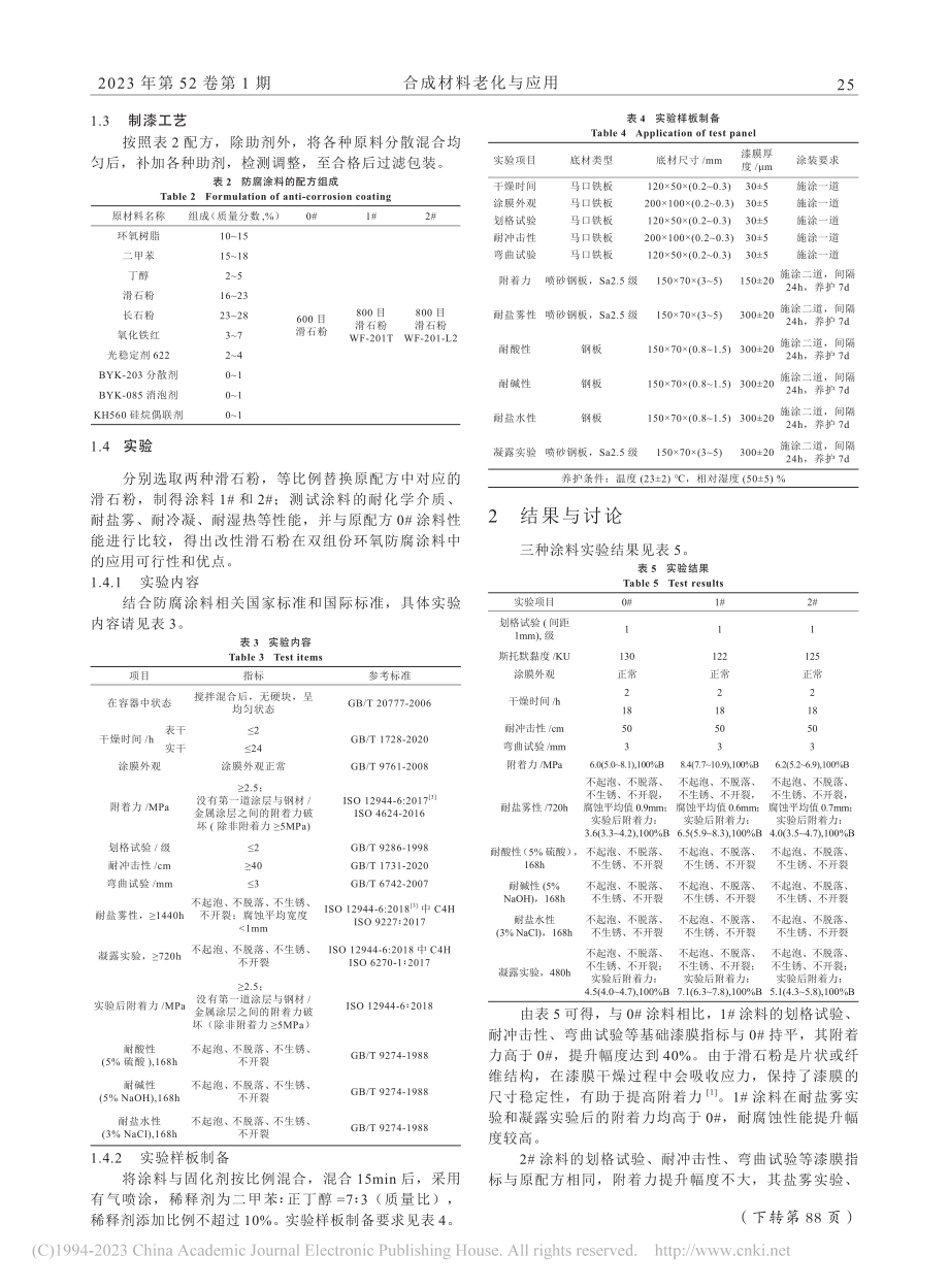 超细改性滑石粉在重防腐涂料中应用性能研究_宋震.pdf_第2页