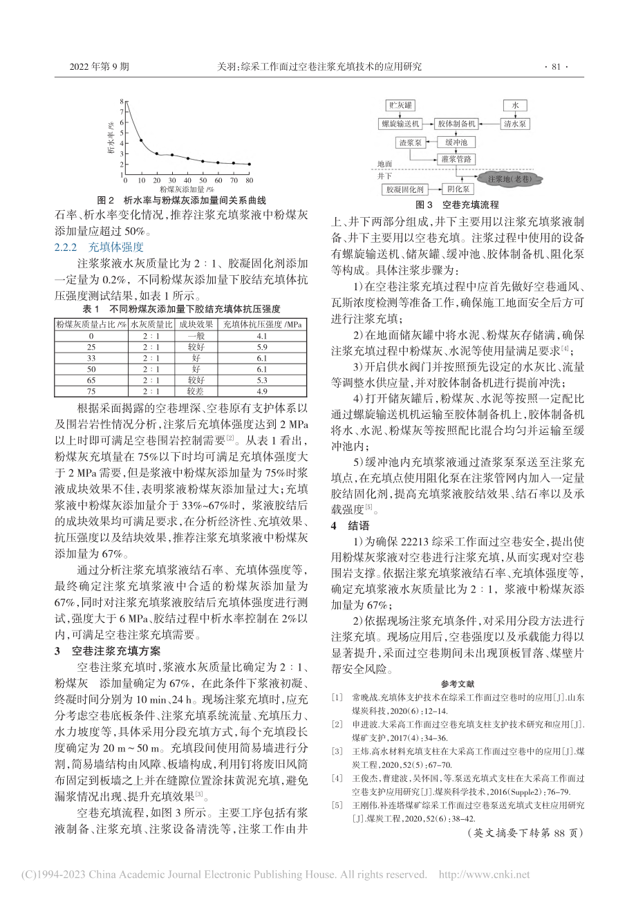 综采工作面过空巷注浆充填技术的应用研究_关羽.pdf_第2页