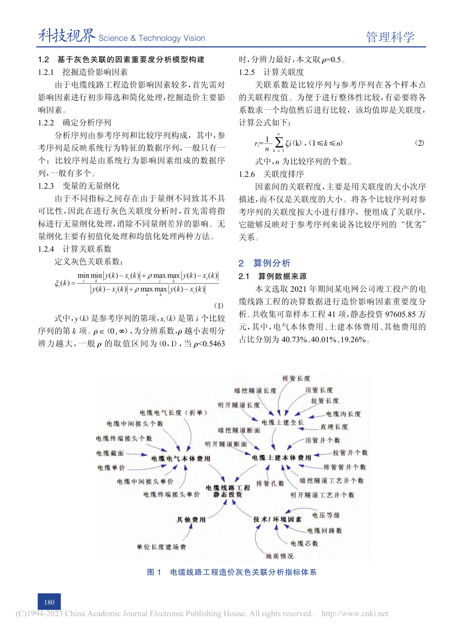 电缆线路工程造价影响因素重要度与费用管控措施探究_邓丽岚.pdf_第2页