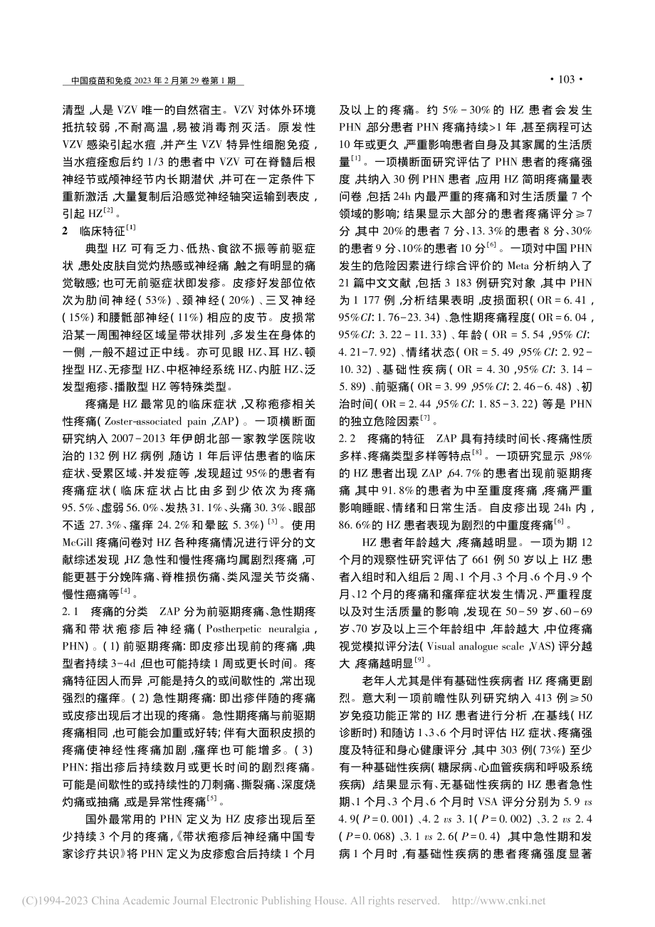 带状疱疹的临床和流行病学特征综述_刘娜.pdf_第2页