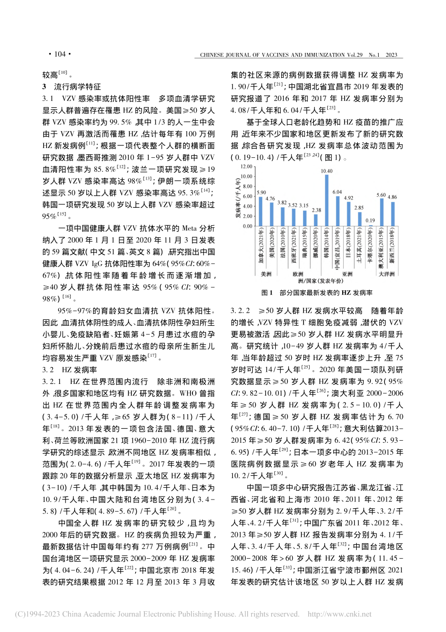 带状疱疹的临床和流行病学特征综述_刘娜.pdf_第3页