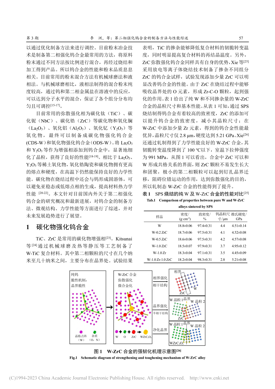 第二相强化钨合金的制备方法与性能综述_李洲.pdf_第2页