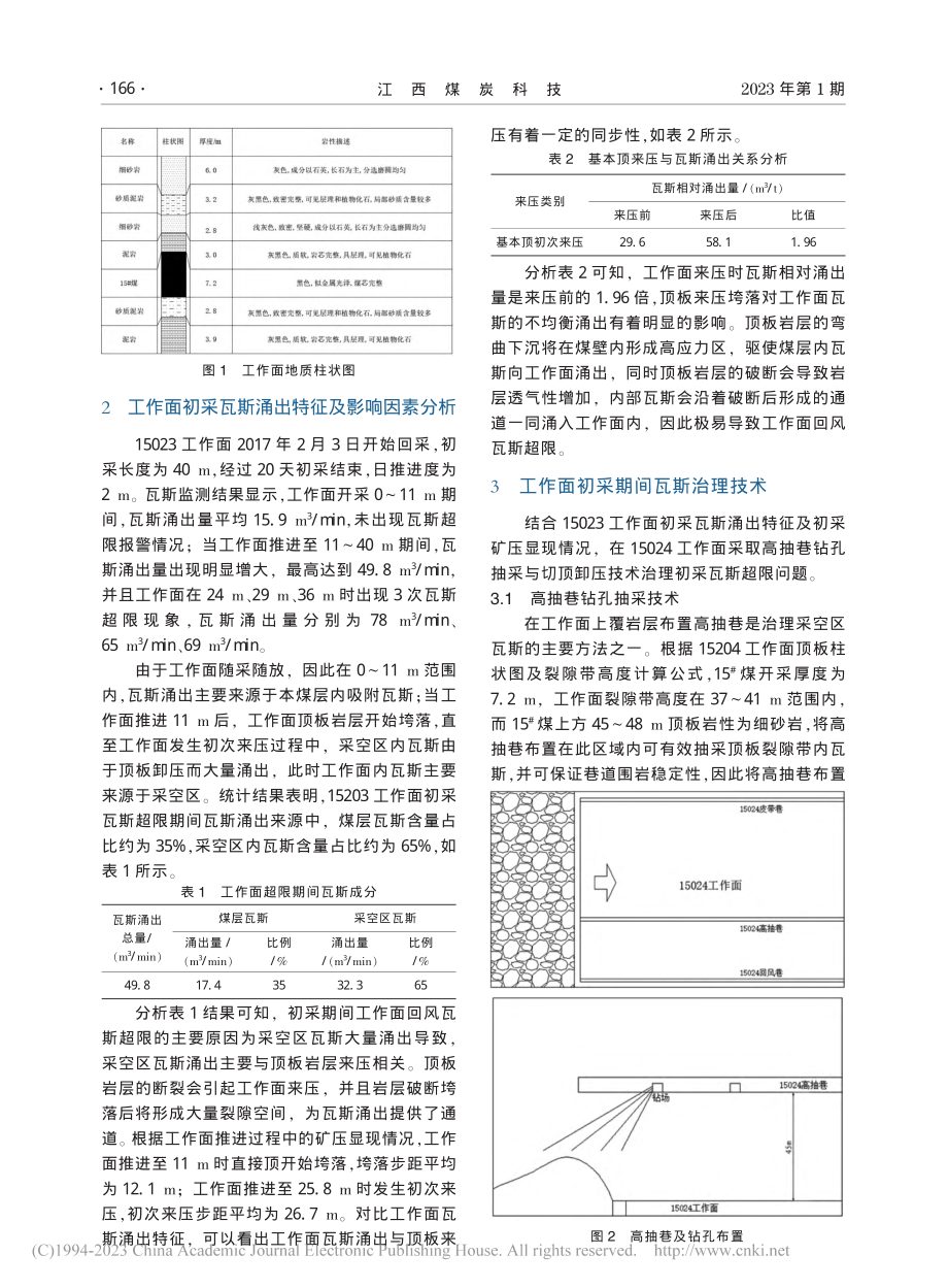 综放工作面初采期瓦斯涌出特征及治理技术_孟伟.pdf_第2页