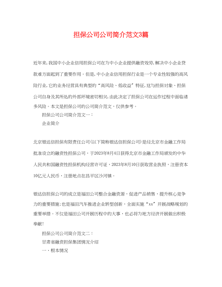 2023年担保公司公司简介范文3篇.docx_第1页