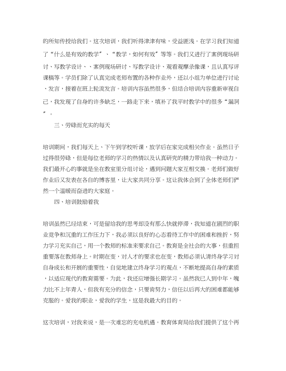 2023年小学教师数学培训总结范文.docx_第2页