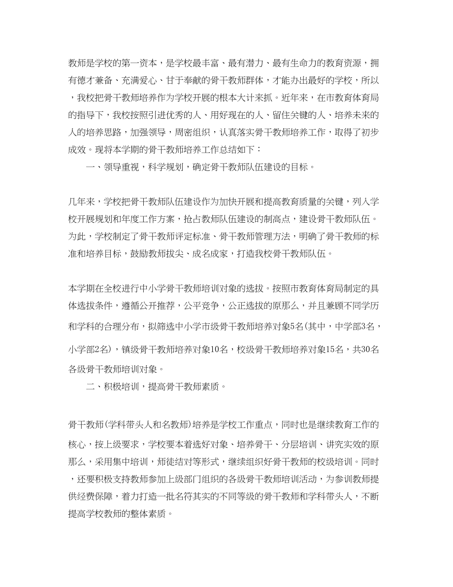 2023年学校骨干教师培养总结范文.docx_第3页