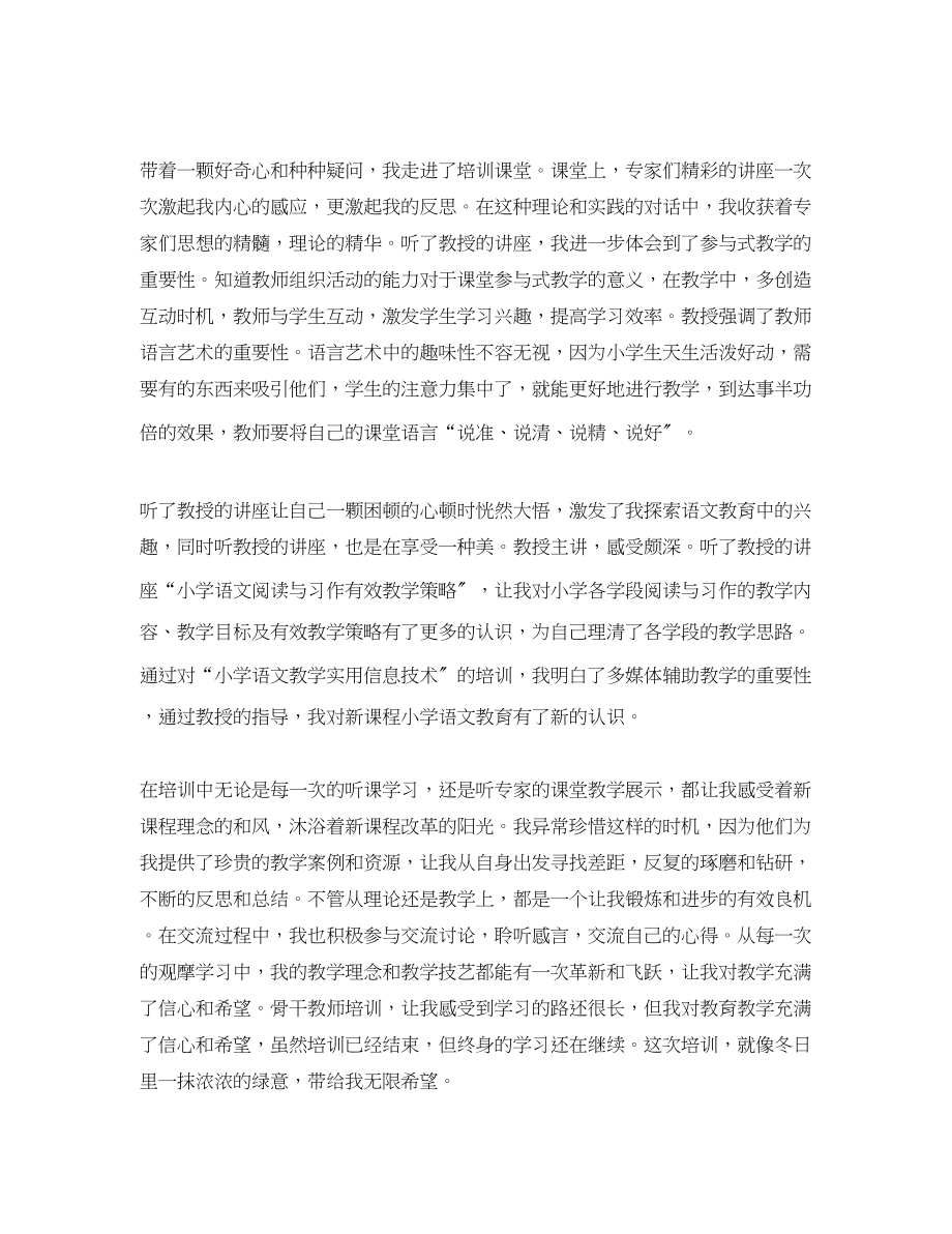 2023年小学教师网络培训总结报告范文.docx_第3页