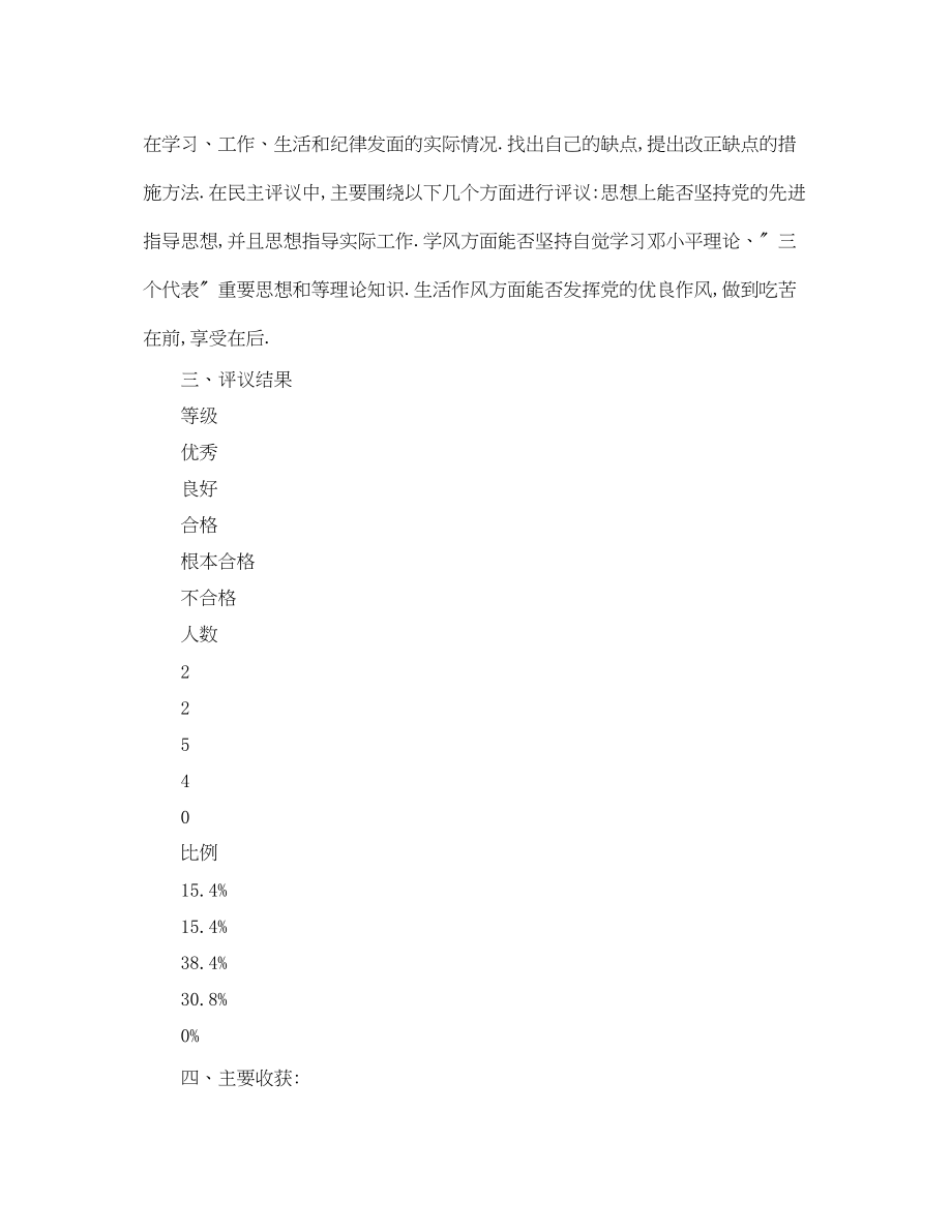 2023年学院支部党员民主评议工作总结范文.docx_第2页