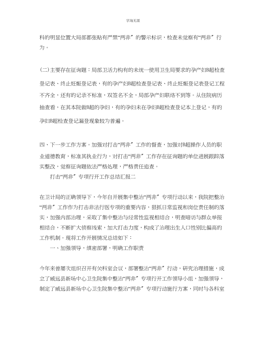 2023年工作总结打击两非专项行动工作总结汇报范文.docx_第3页