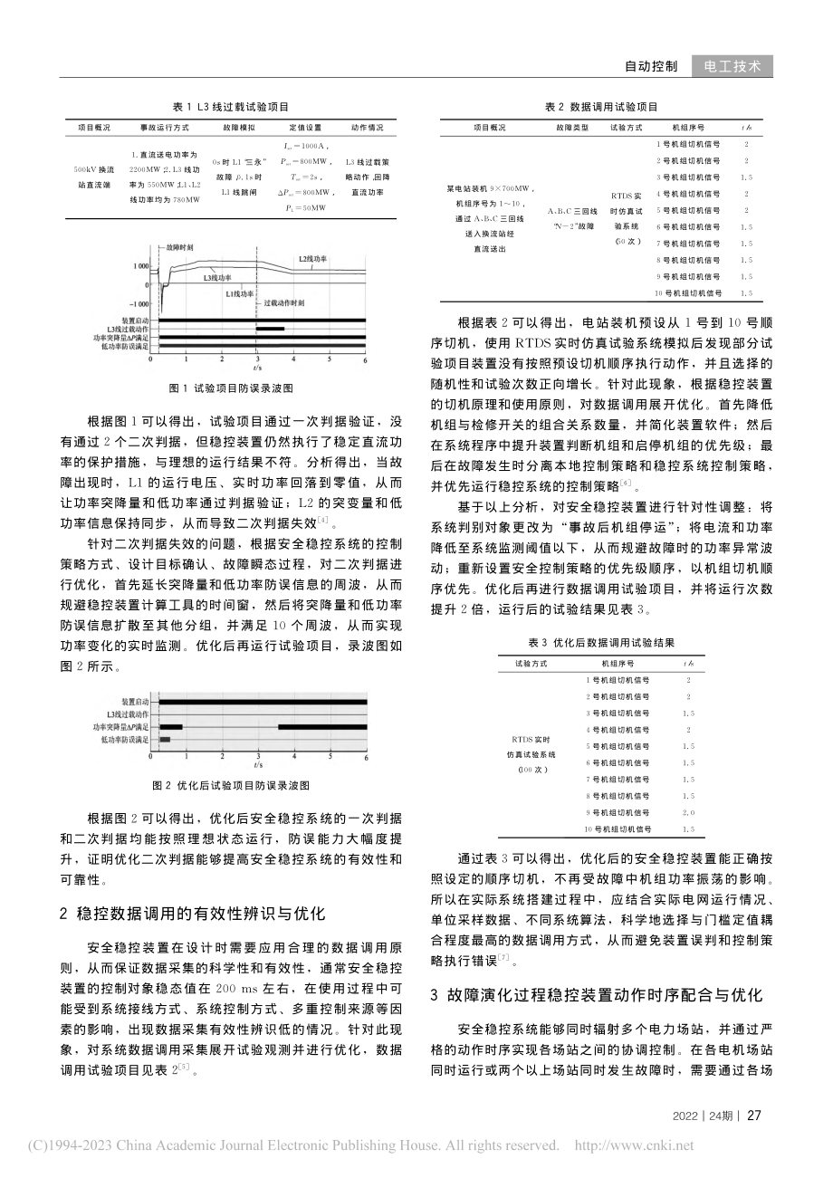 动作时序配合优化的安全稳控系统设计_罗江涛.pdf_第2页