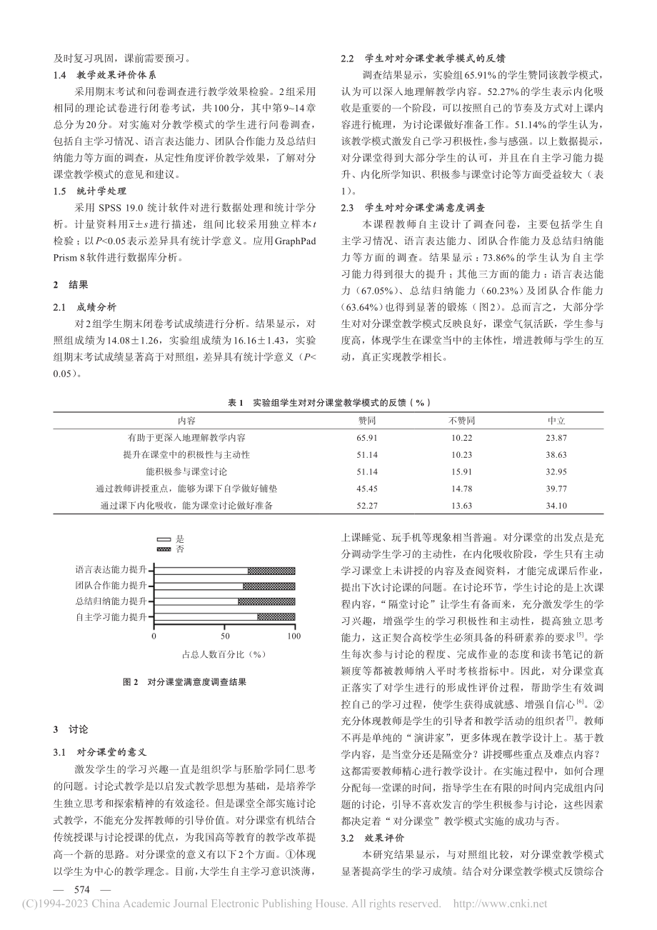 对分课堂在组织学教学中的应用_张艳敏.pdf_第2页