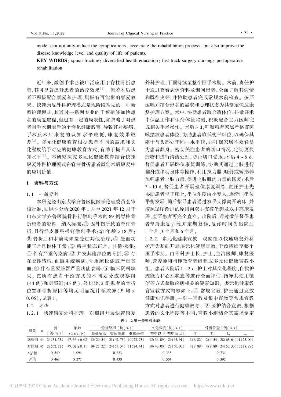 多元化健康教育结合快速康复...在脊柱骨折患者中的应用效果_唐晨璐.pdf_第2页