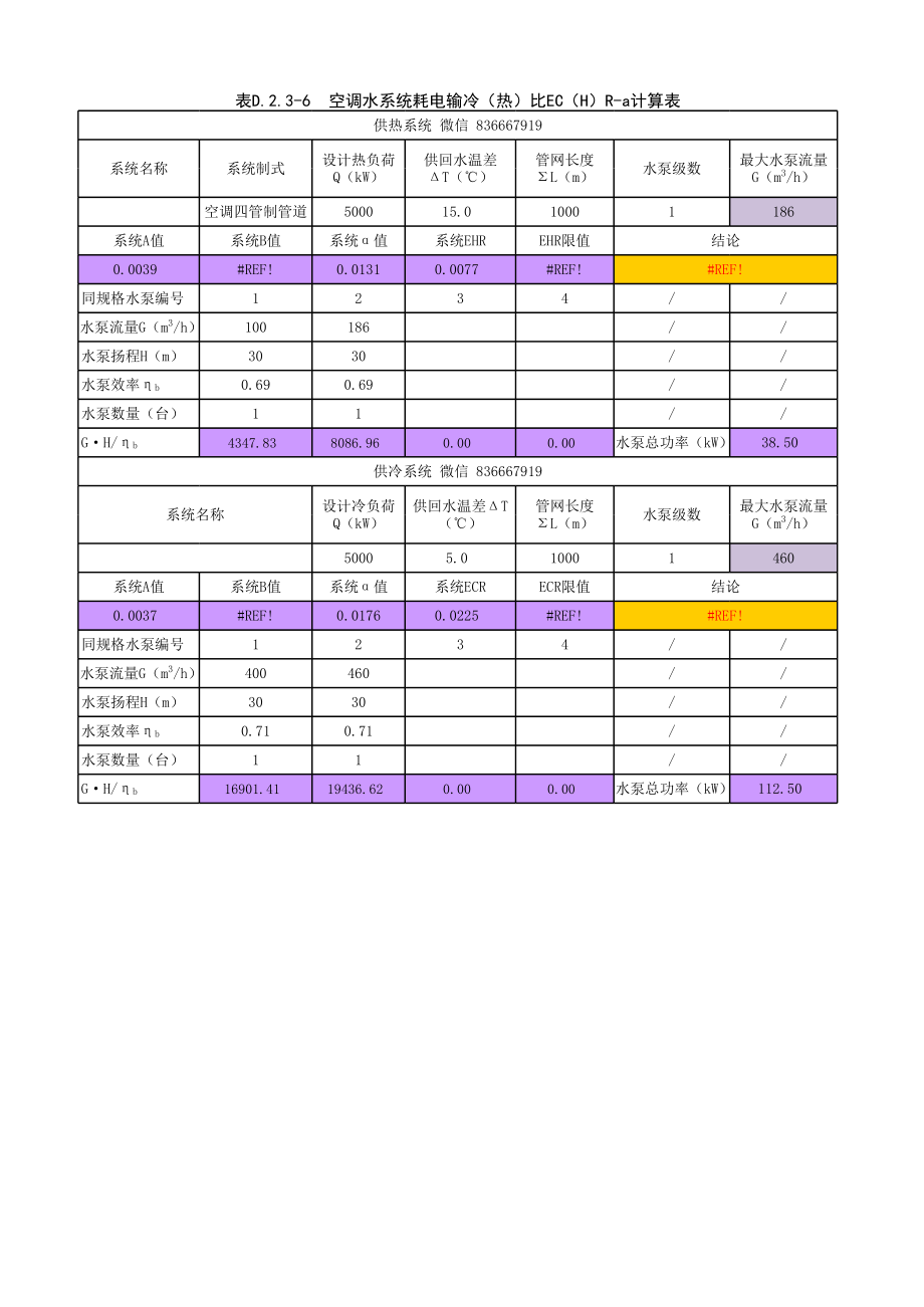 空调水系统耗电输冷（热）比EC（H）R-a计算表—树上鸟教育.xlsx_第2页