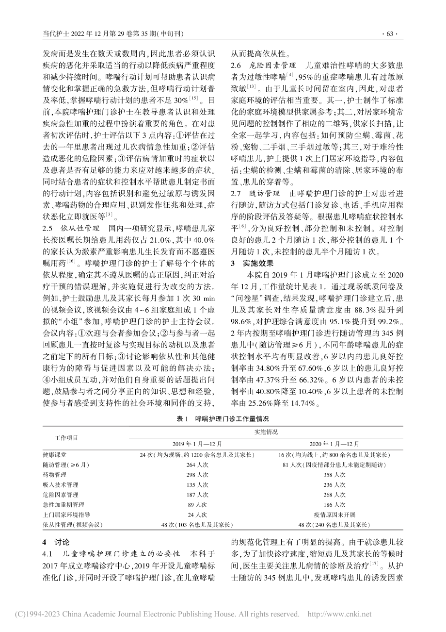 儿童哮喘护理门诊的建立与实践_许士娣.pdf_第3页