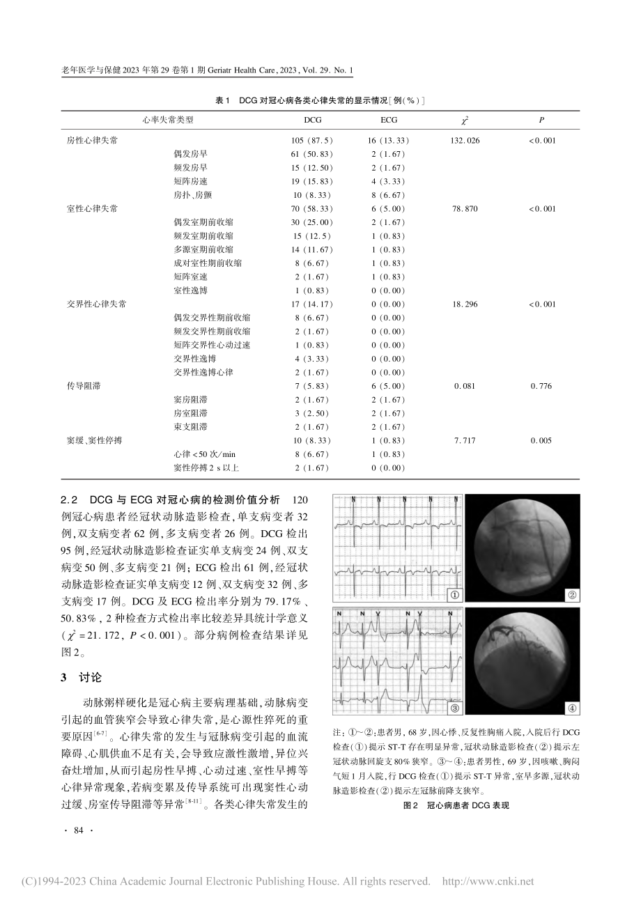 动态心电图在老年冠心病心律...脉病变诊断中的临床价值研究_郑颖.pdf_第3页