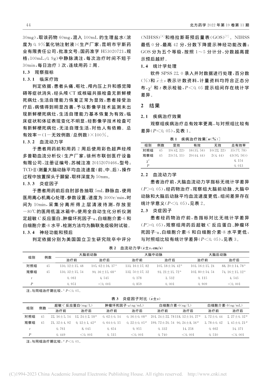 法舒地尔对老年蛛网膜下腔出...挛患者神经功能及预后的影响_伊鹏.pdf_第2页