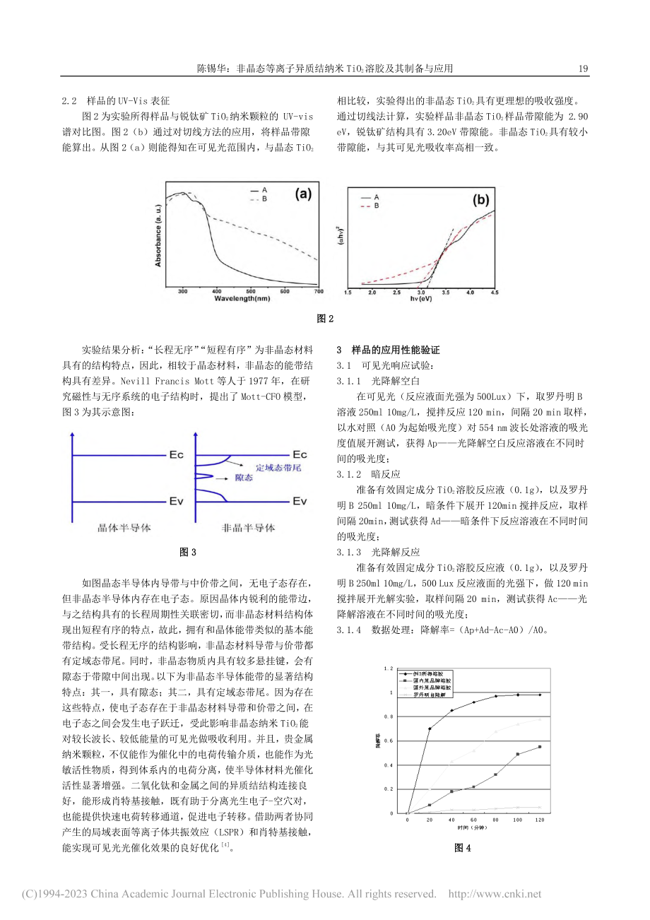 非晶态等离子异质结纳米TiO_2溶胶及其制备与应用_陈锡华.pdf_第2页