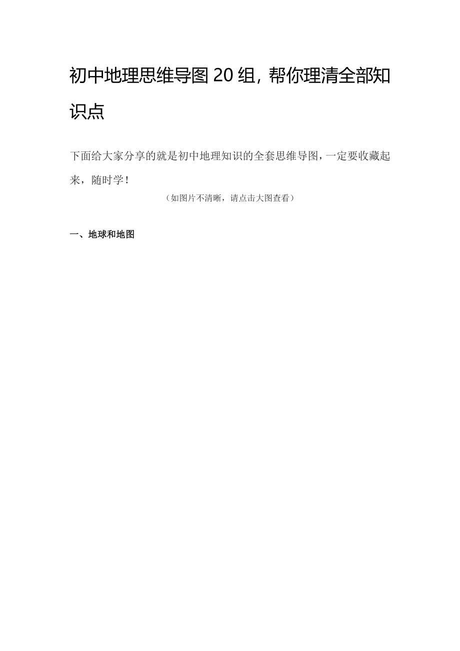 初中地理思维导图20组.docx_第1页