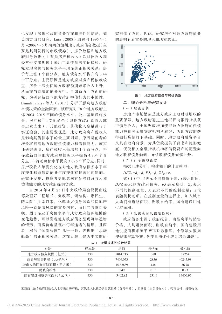 房价与地方政府债务关系的国际比较研究_陈瑞.pdf_第2页