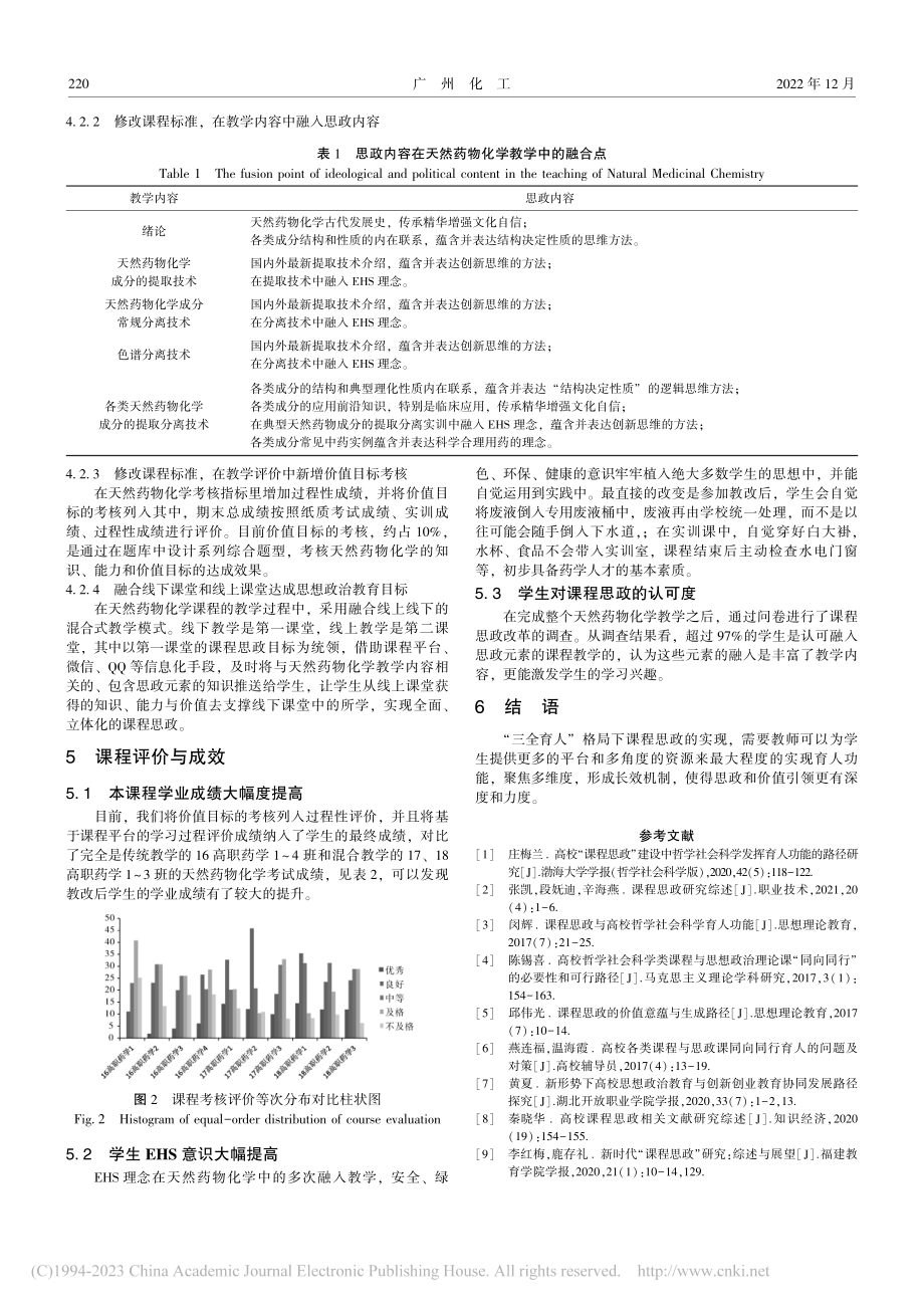 “三全育人”格局下高职天然...化学融入课程思政的实践研究_杨春.pdf_第3页