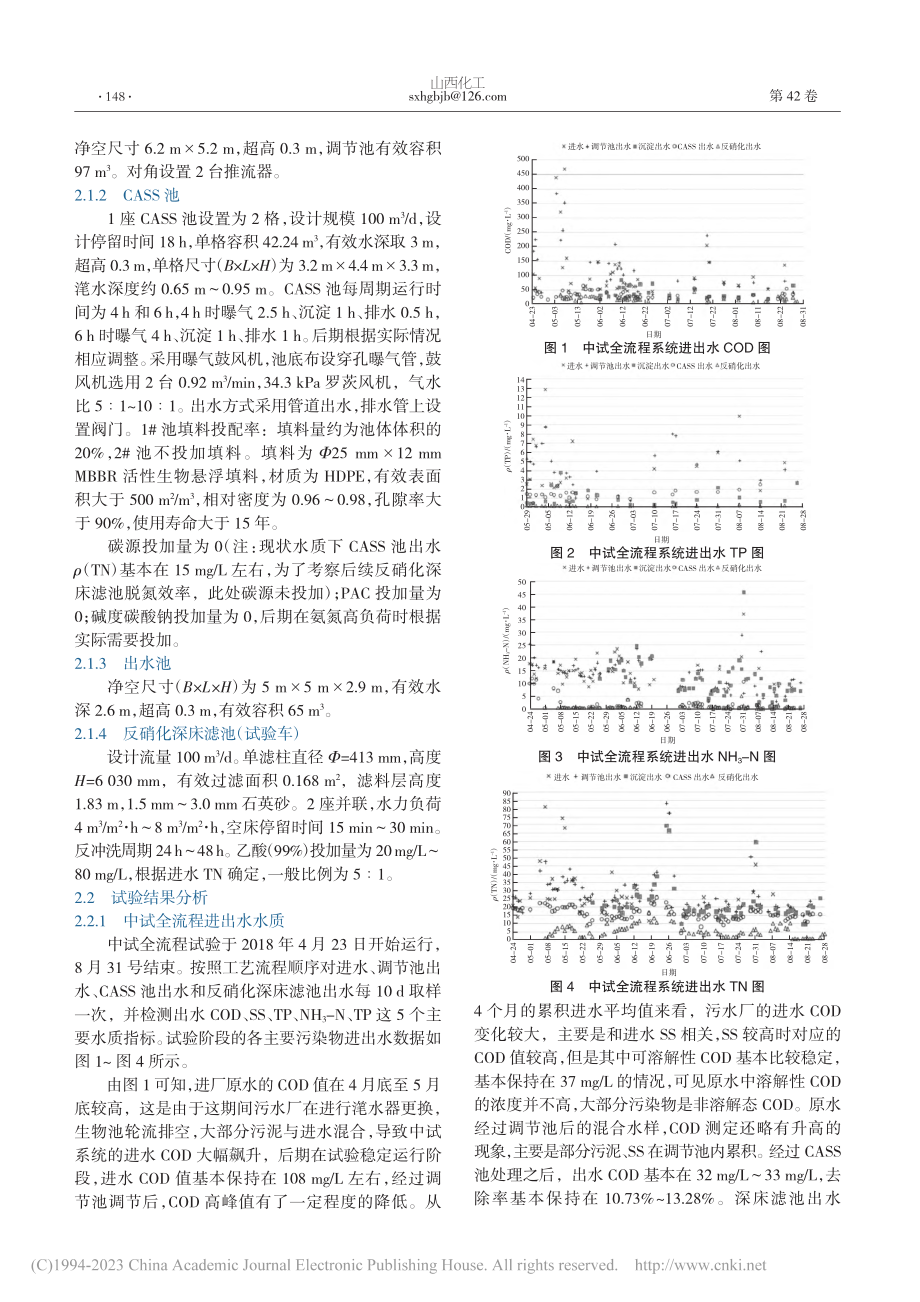 反硝化深床滤池在污水厂提标改造工程中的运行分析_吴绍国.pdf_第2页