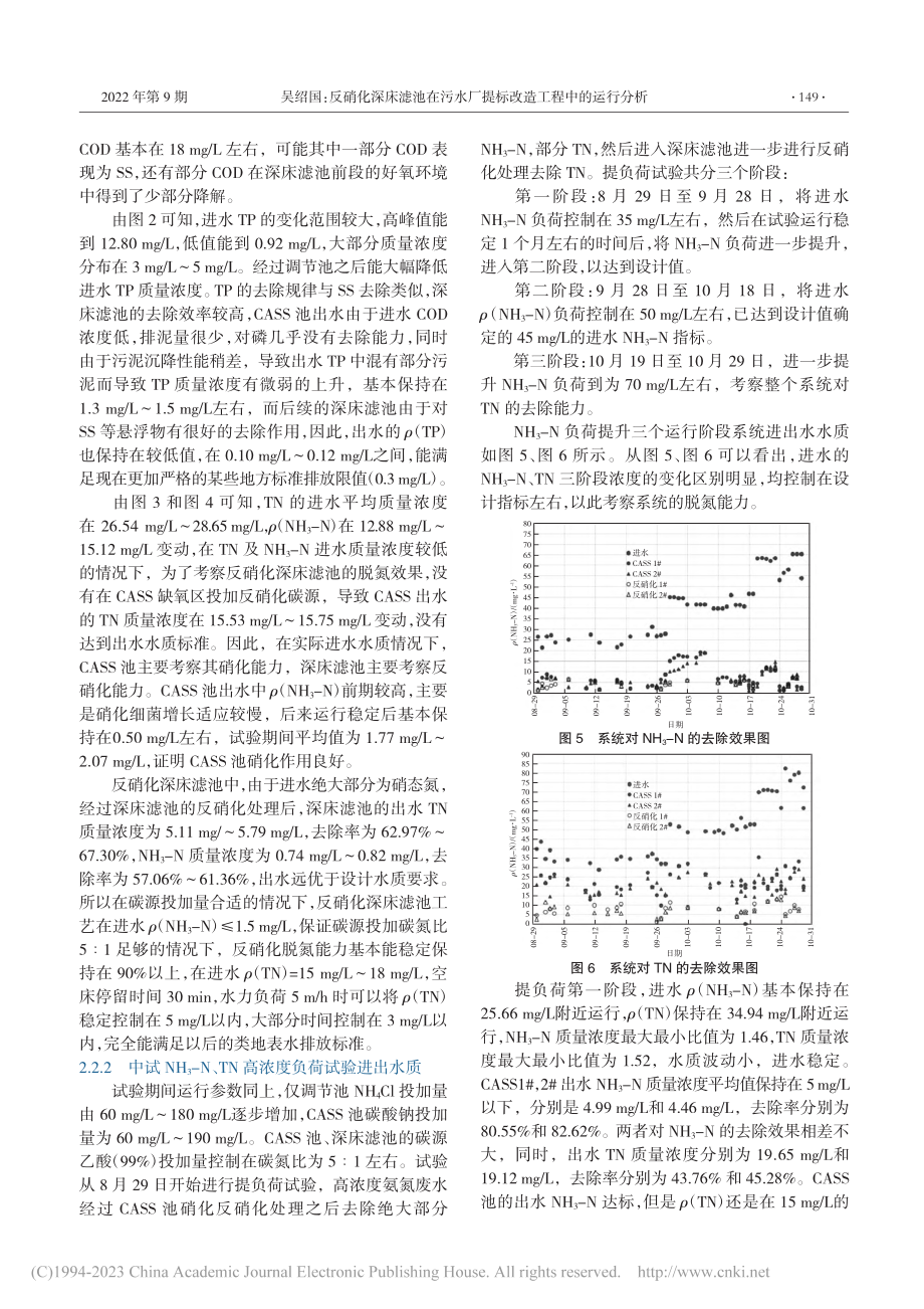 反硝化深床滤池在污水厂提标改造工程中的运行分析_吴绍国.pdf_第3页