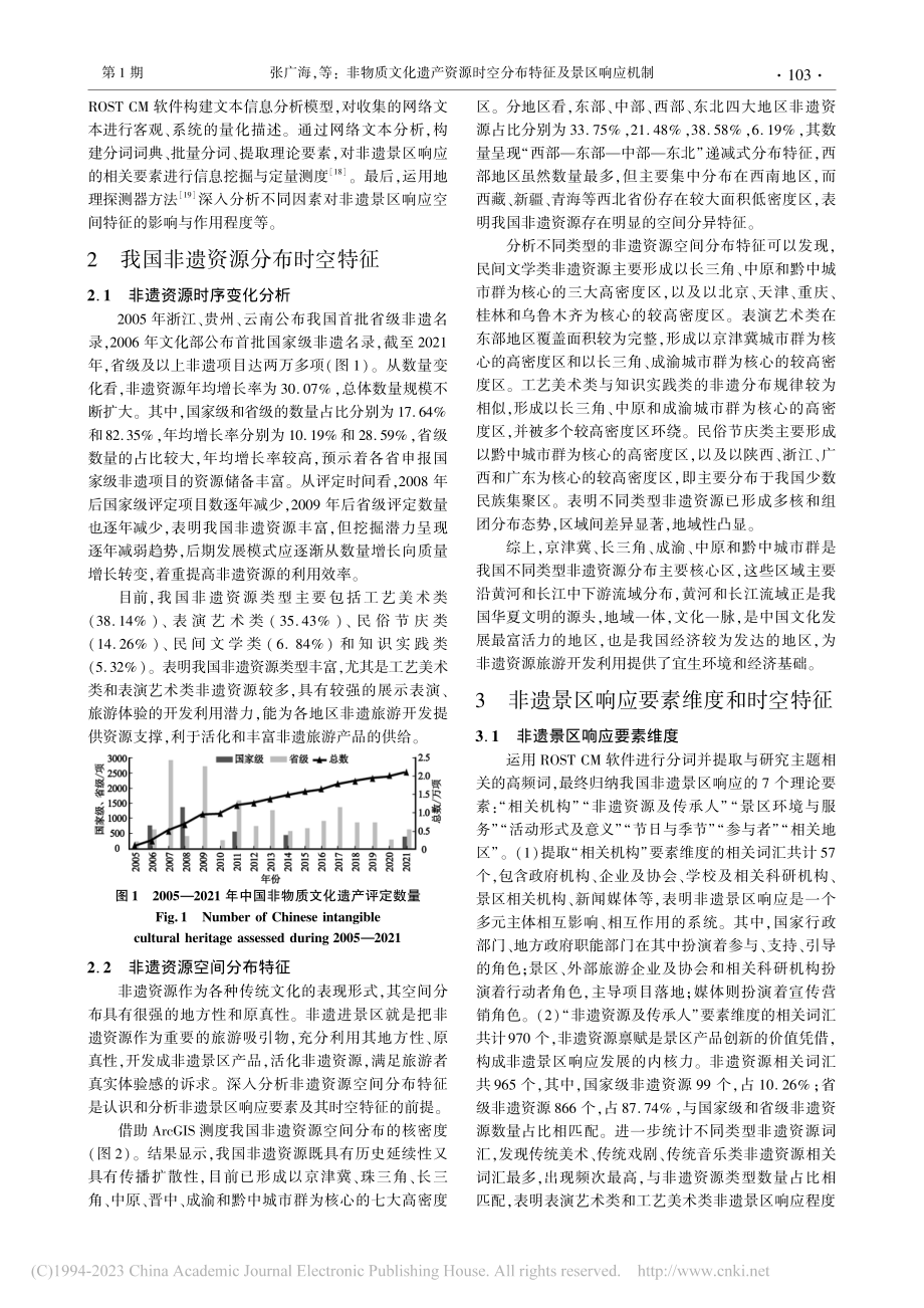 非物质文化遗产资源时空分布...文本信息挖掘与定量测度分析_张广海.pdf_第2页